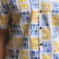 Yellow and Blue Block Printed Shirt