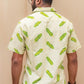 Green Tropical Block Printed Shirt