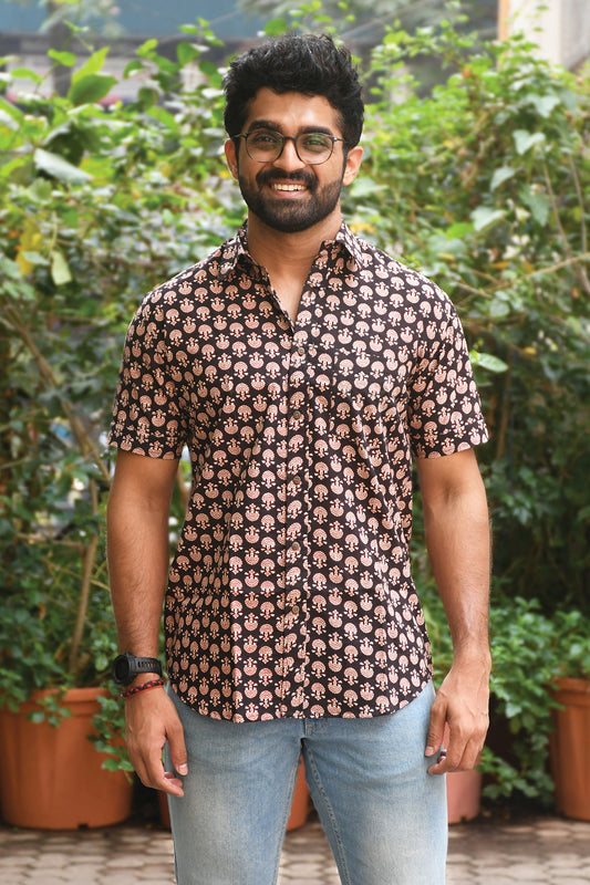 Black Block Printed Shirt