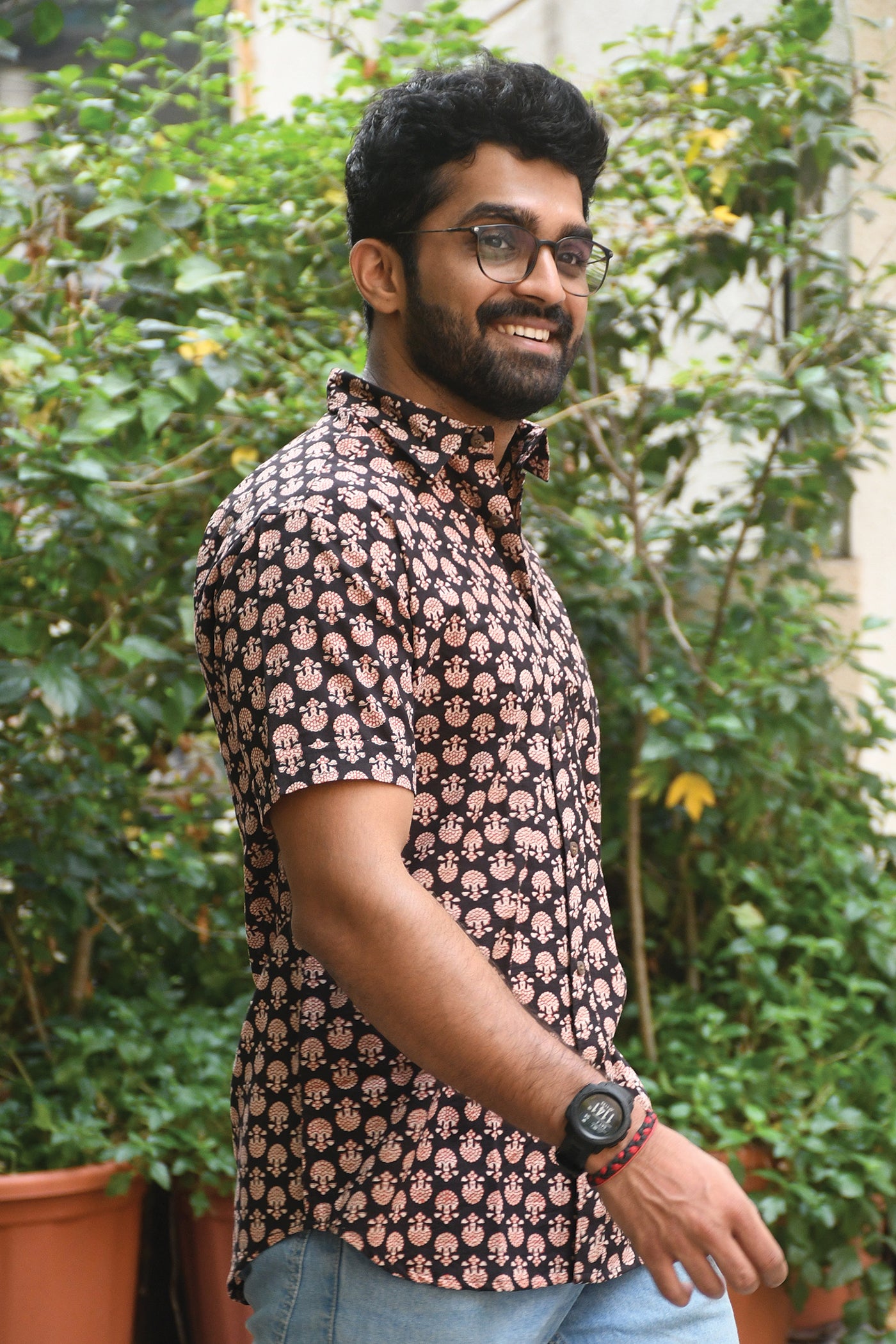 Black Block Printed Shirt