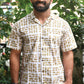 Geometric Brown Block Printed Shirt