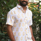 White Surfboard Block Printed Shirt