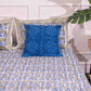 Blue and green hand block printed bedsheet