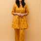 Ochre Geometric Block Printed Short Kurti