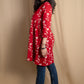 Red Tulip Block Printed Short Kurti