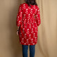 Red Tulip Block Printed Short Kurti