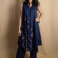 Blue Lotus Block Printed Long Kurti Set