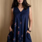 Blue Lotus Block Printed Long Kurti Set