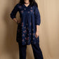 Blue Lotus Block Printed Short Kurti