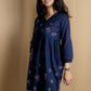 Blue Lotus Block Printed Short Kurti