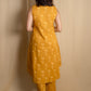 Ochre Geometric Block Printed Kurti Set