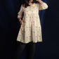 Beige Geometric Block Printed Short Kurti