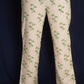 Beige Tulip Block Printed Pants