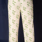 Beige Tulip Block Printed Pants