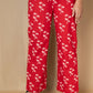 Red Tulip Block Printed Pants