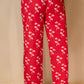 Red Tulip Block Printed Pants