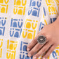 Yellow & Blue Block Printed Dress