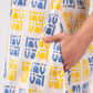 Yellow & Blue Block Printed Dress